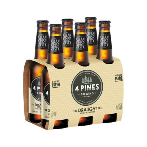 4 Pines Kölsch Draught Bottle 330mL – 6 Pack