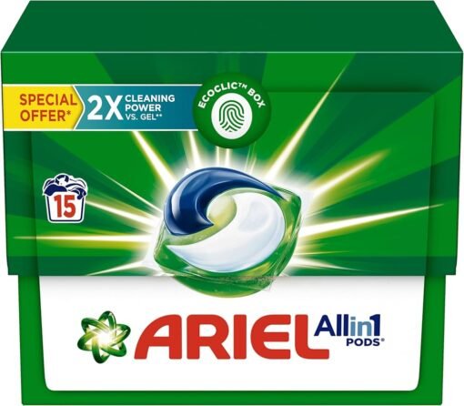 Ariel All in 1 Pods – Original Scent – 15 Liquid Detergent Capsules