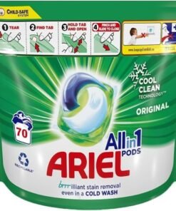 Ariel All-in-One Pods – 70 Washes | Laundry Detergent Capsules (Pack of 1)