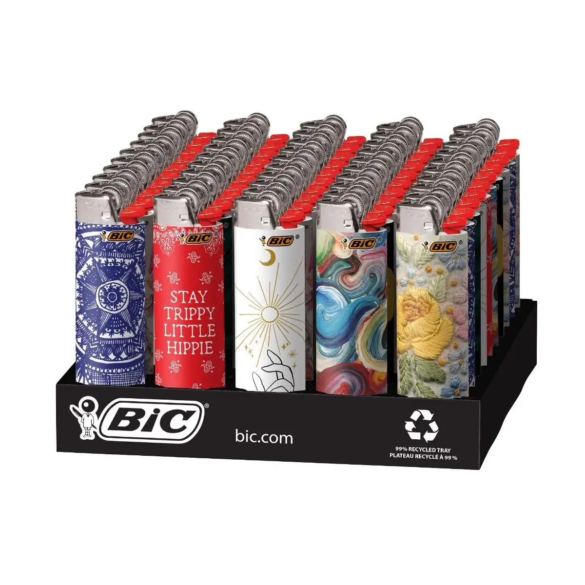 BIC Special Edition Bohemian Series Lighters, 50-Count Tray