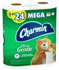 Charmin Ultra Gentle Toilet Paper – 6 Mega Rolls, 286 Sheets Per Roll