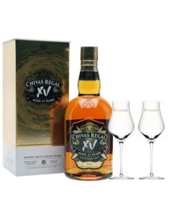 Chivas Regal XV Gold 15-Year-Old Whisky – 700ml with Case + 2 Free Glasses