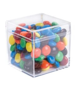 Cube Shaped Acrylic Container for Candy