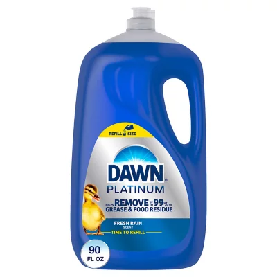 Dawn Platinum Dishwashing Liquid, Refreshing Rain Scent – 90 fl. oz.