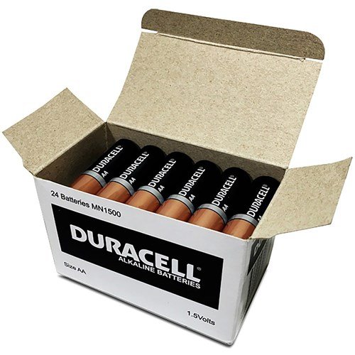 Duracell Coppertop Alkaline AA Batteries – Bulk Pack of 24