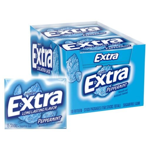 Extra Gum Peppermint Chewing Gum – 10 Packs