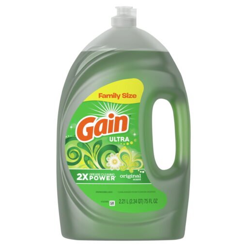 Gain Ultra Dishwashing Liquid, Original Scent, 75 fl oz