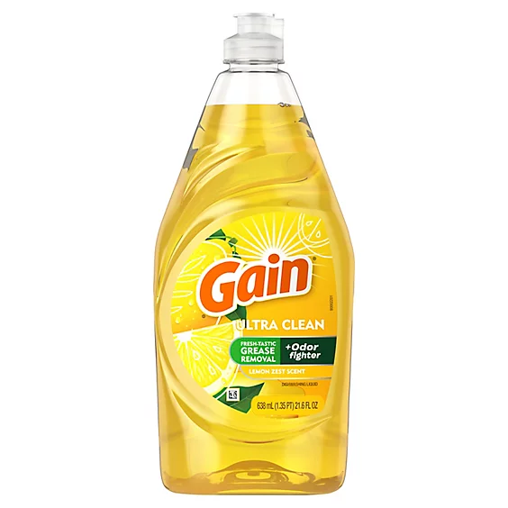 Gain Ultra Lemon Zest Dishwashing Liquid Dish Soap – 21.6 Fl. Oz.