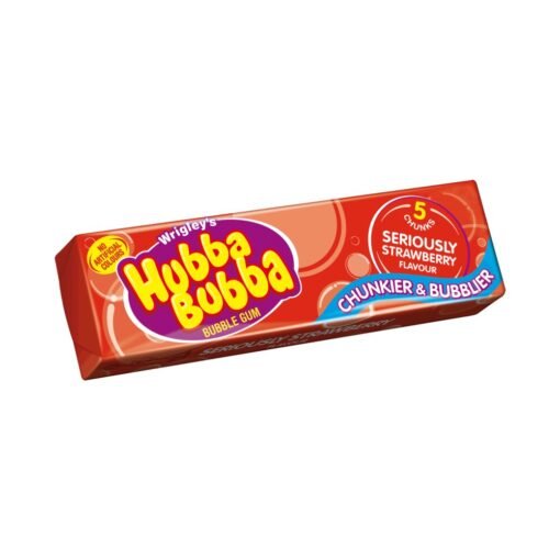 Hubba Bubba Seriously Strawberry Bubblegum – 5 Chunky Chews