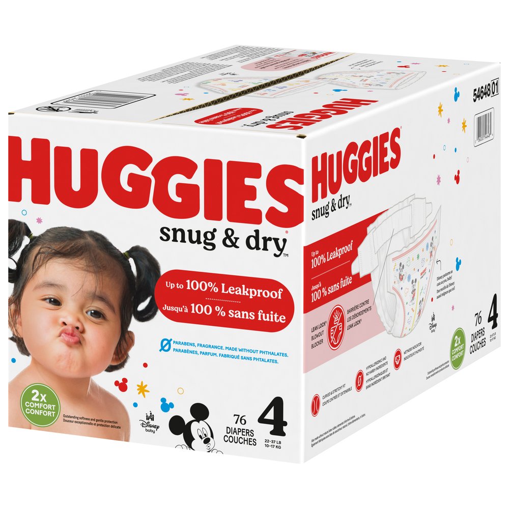 Huggies Snug & Dry Diapers, Disney Baby, Size 4 (22-37 lb)