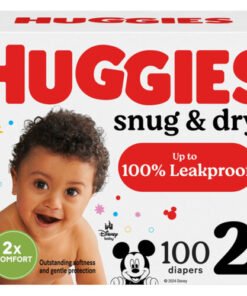 Huggies Snug & Dry Diapers – Size 2, 100 Count