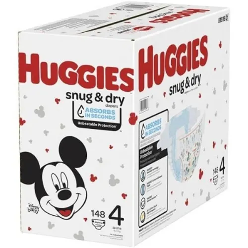 Huggies Snug & Dry Diapers – Size 4 – 168 Count