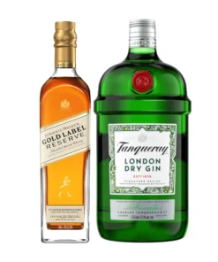 Johnnie Walker Scotch & Tanqueray London Gin Combo Package – 1.75 Liter