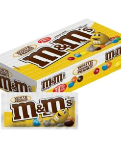 M&M’s Peanut White Chocolate Candy, 1.36 oz., 24-Pack (Pack of 3)