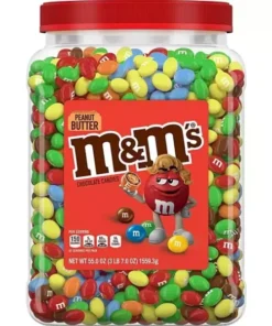 M&Ms Peanut Butter Chocolate Candy 55 oz Jar