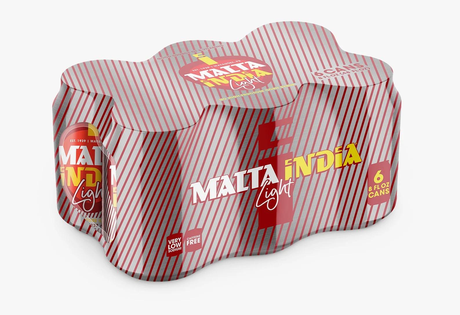 Malta India Light Malt Beverage – 6 Pack (8 fl oz Aluminum Cans)