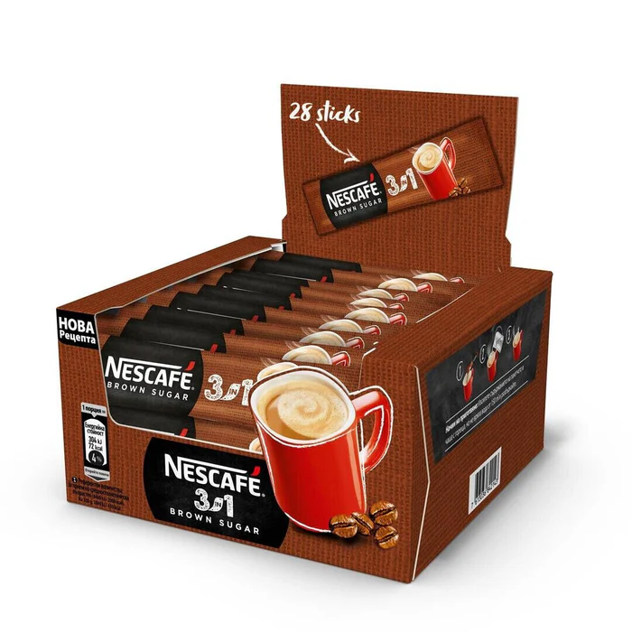 Nescafe 3 in 1 Brown Sugar Instant Coffee Single Packets – 28 x 16.5g