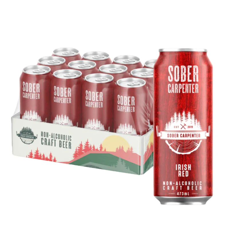 Sober Carpenter Irish Red Ale – Non-Alcoholic Craft Beer (473ml)