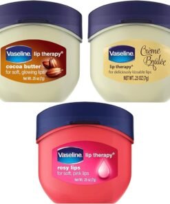 Vaseline Lip Therapy Bundle – Creme Brulee, Rosy Lips & Cocoa Butter, 0.25 Ounce (Pack of 3)