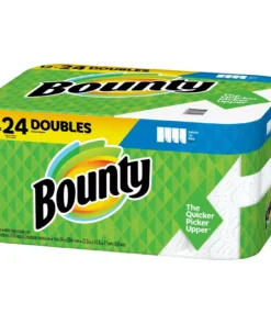 BOUNTY PAPER TOWELS 12 DOUBLE = 24 REGULAR ROLLS BULK