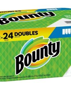 BOUNTY PAPER TOWELS 12 DOUBLE = 24 REGULAR ROLLS BULK